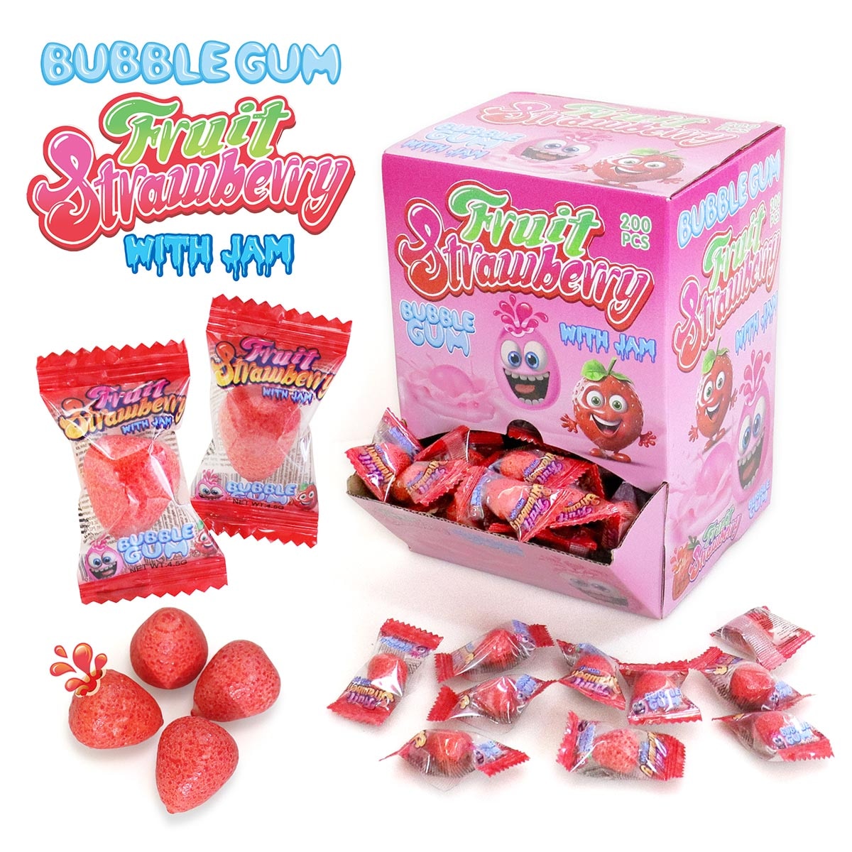 CHEWING GUM BALL FRAISE