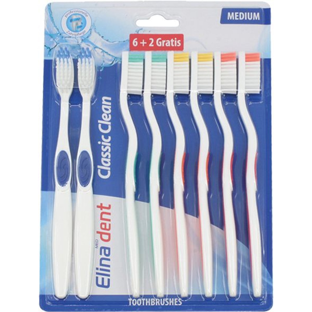 Brosse à dents Elina 6+2 Classic Clean Medium