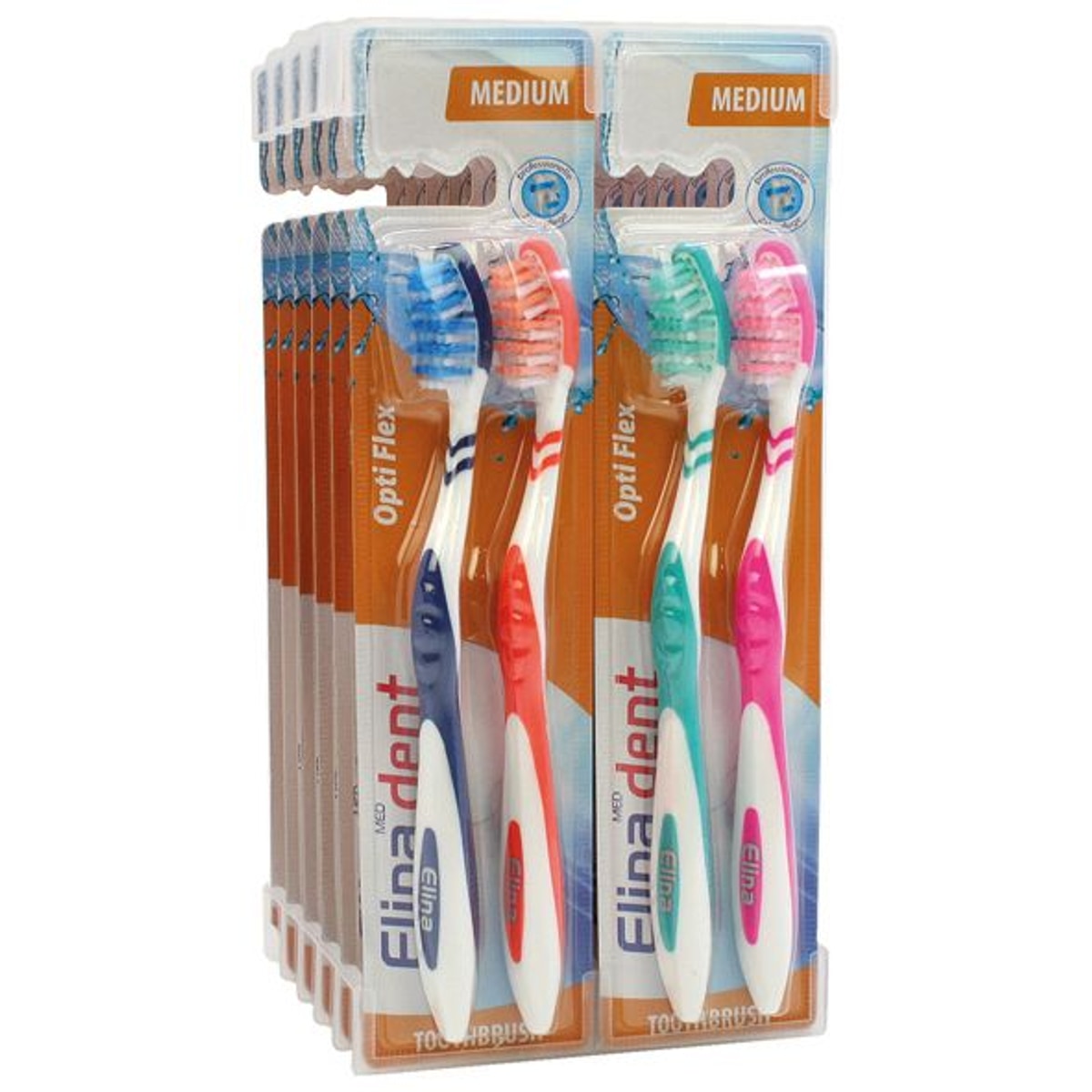 Brosse à dents Elina 2pcs Flexident 18cm
