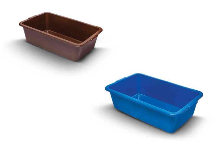 Bol rectangulaire transparent – 20 litres