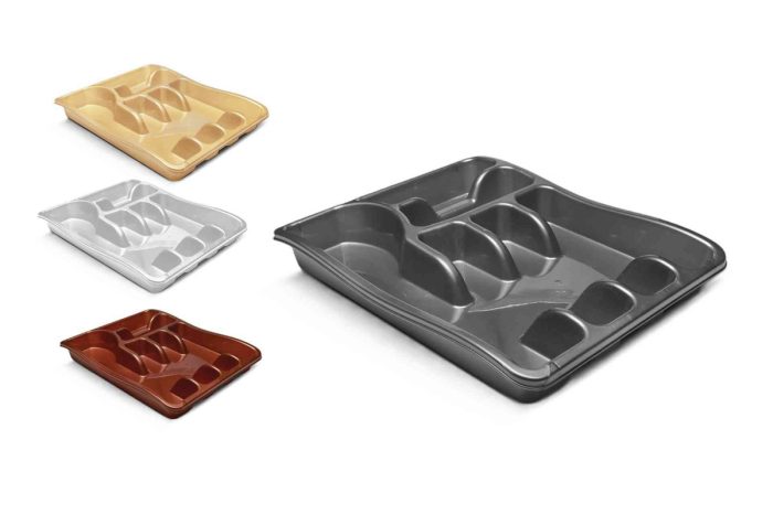 Organisateur à couverts en plastique – 30 × 38 cm