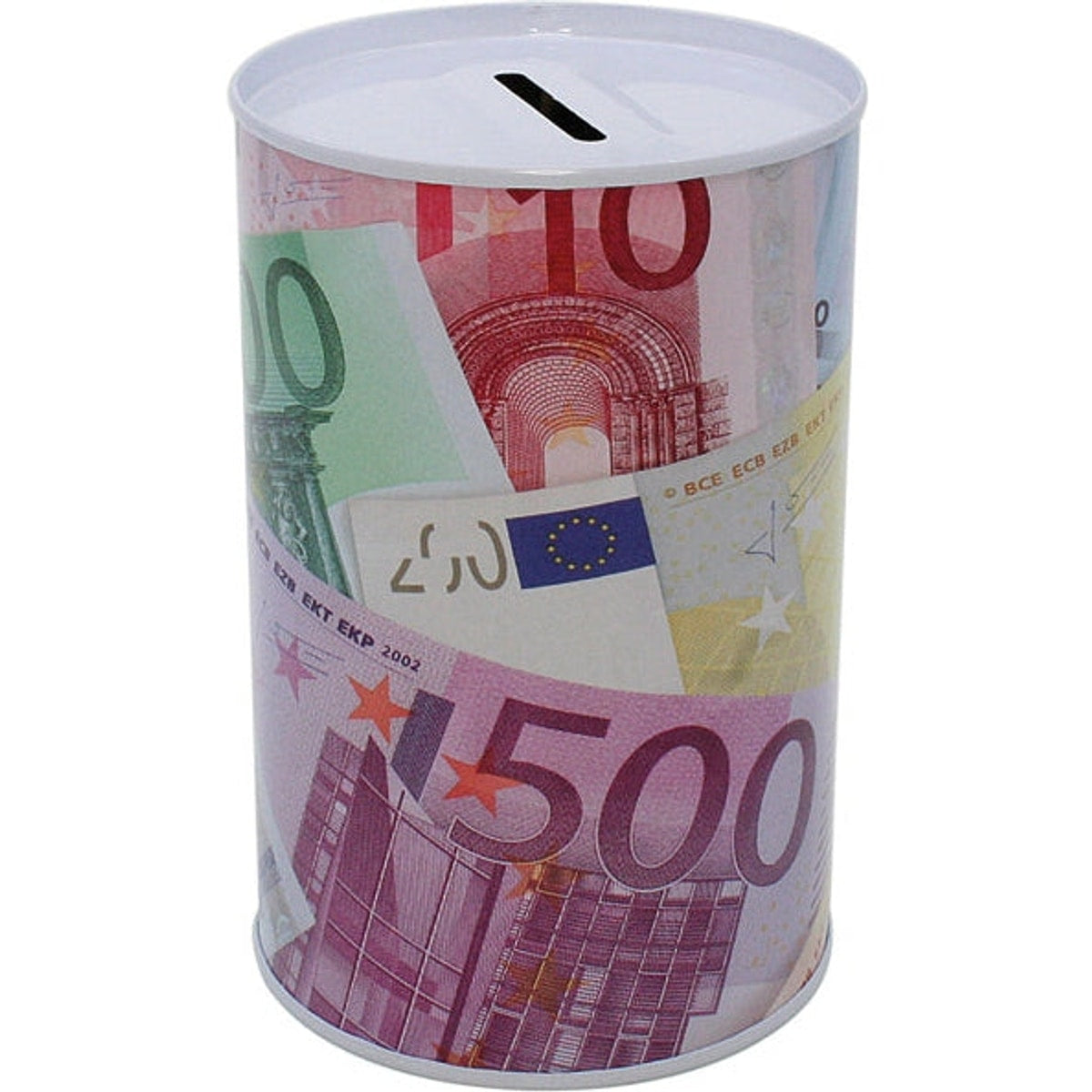 Tirelire Euro en métal, billet.