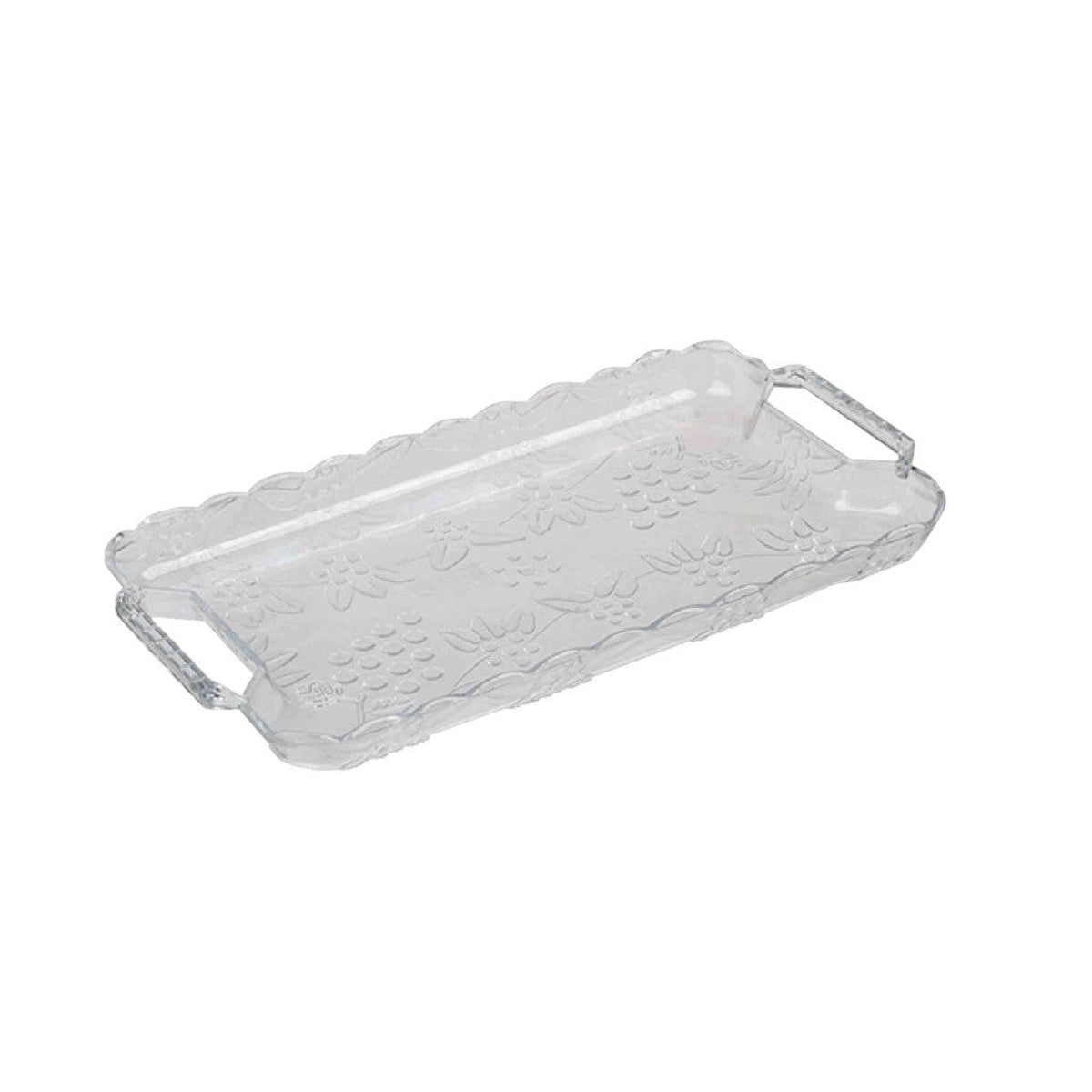Plateau en plastique cristal 17 x 30,5 cm
