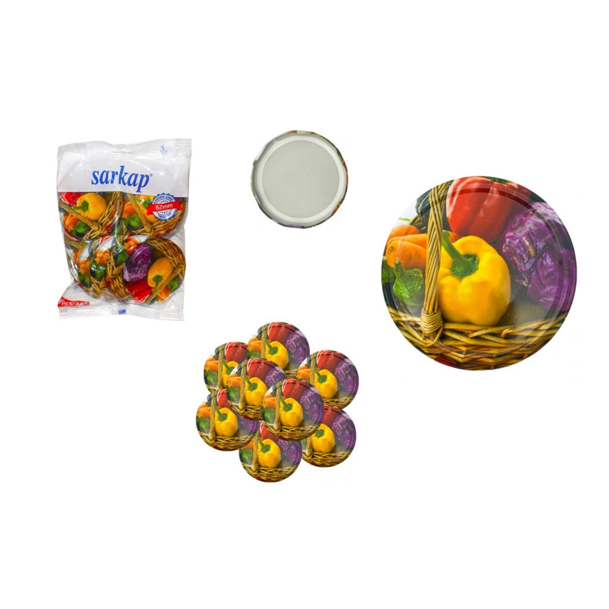 Couvercles pour bocaux 82mm Légume