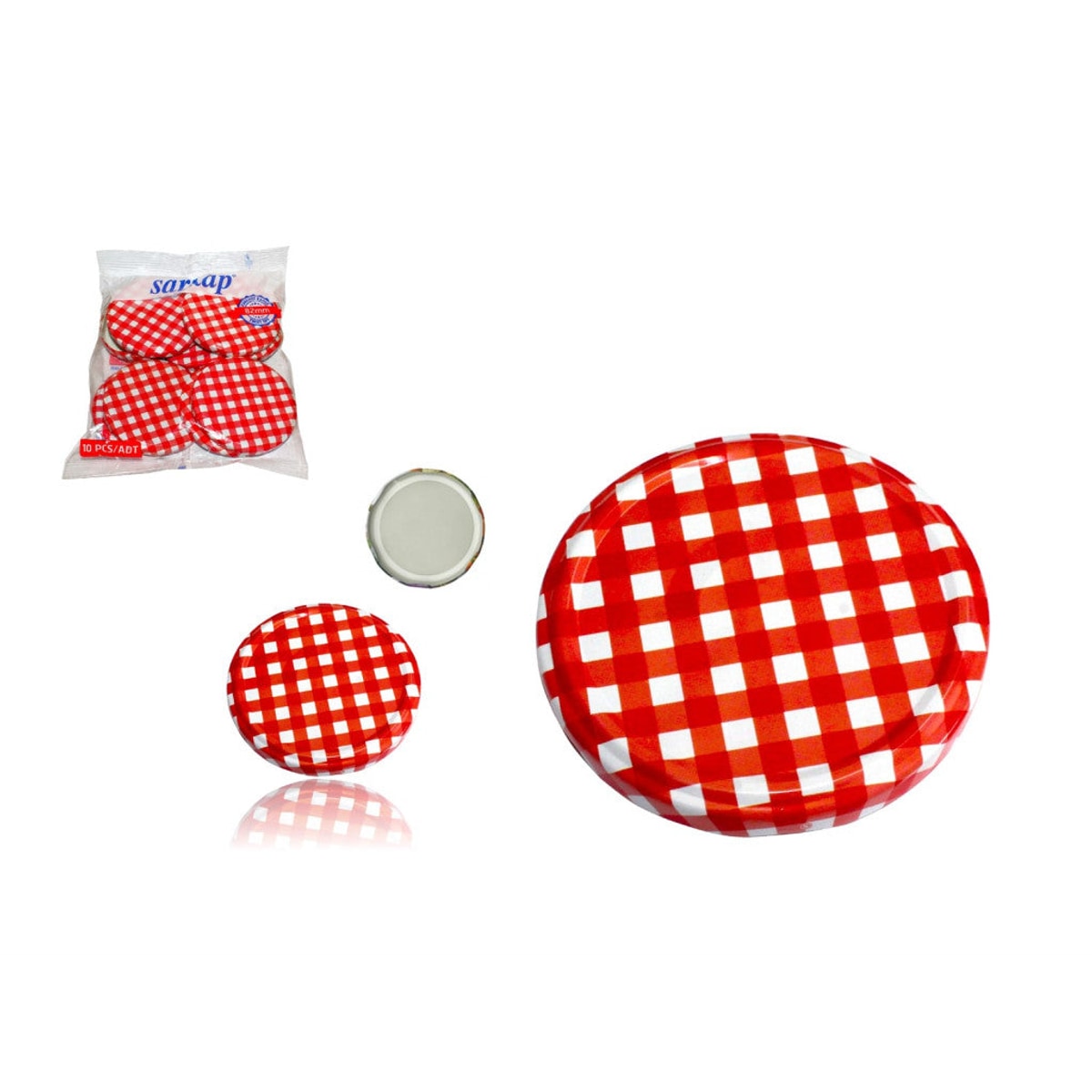 Couvercles pour bocaux 82mm carreaux