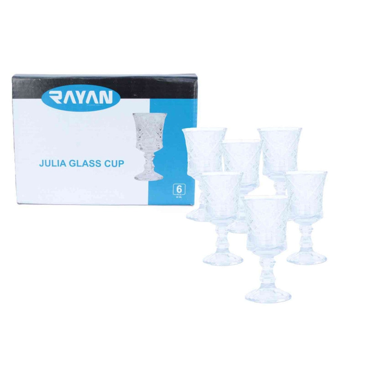 Tasse en verre 40 ml Julia 6 pièces