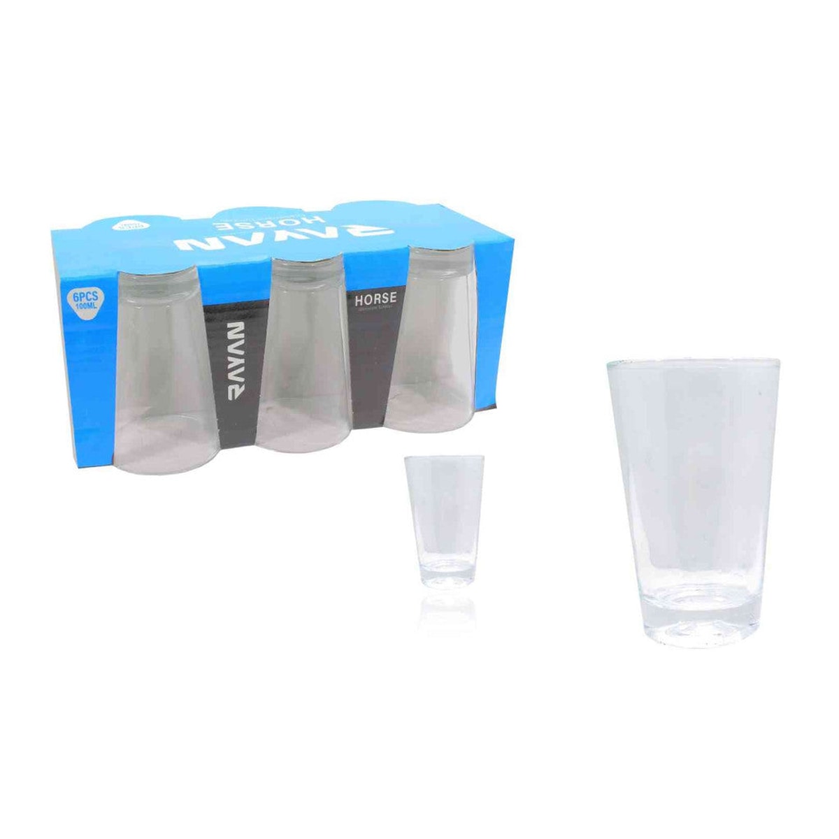 Ensemble de 6 verres en verre 100 ml