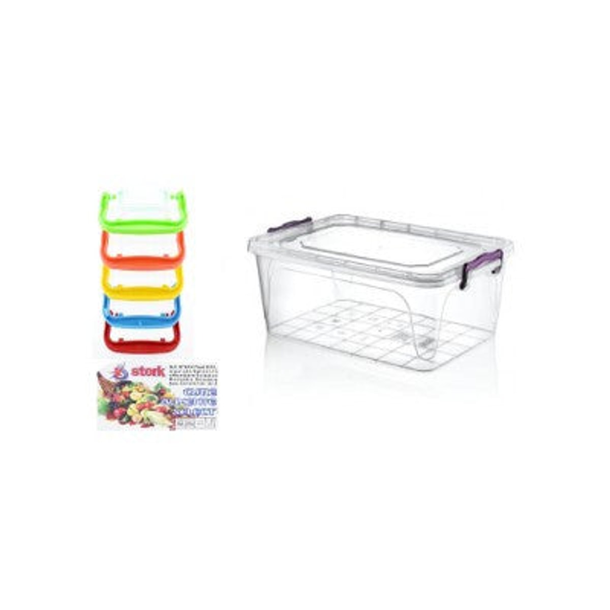 Boîte de rangement en plastique 1 L avec poignées latérales