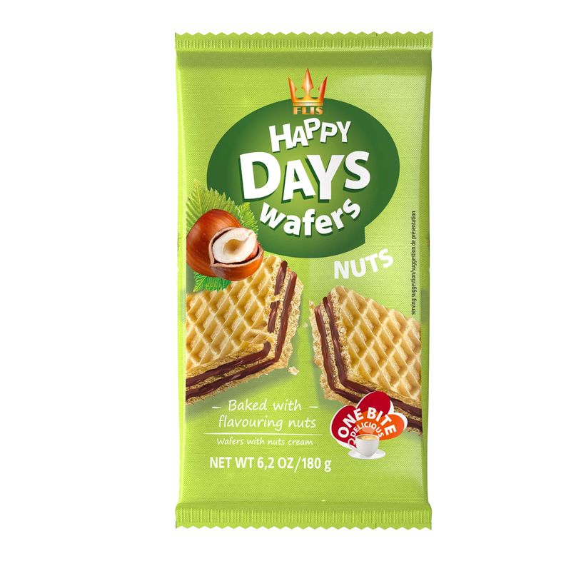 FLIS Happy Days Wafers HAZELNUT 180g