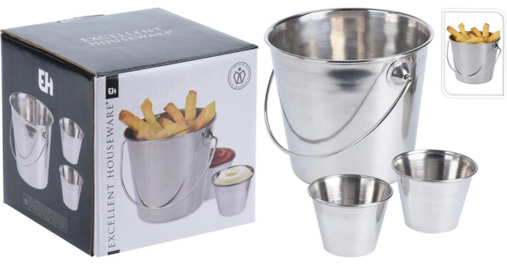 Ensemble de Service en Acier Inox – 3 Pièces