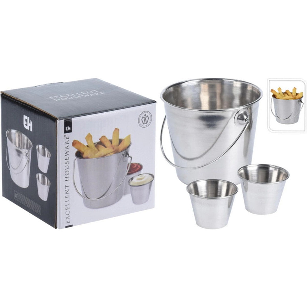 Ensemble de Service en Acier Inox – 3 Pièces