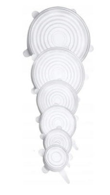 Couvercles en silicone lot de 6 pièces mix couelurs