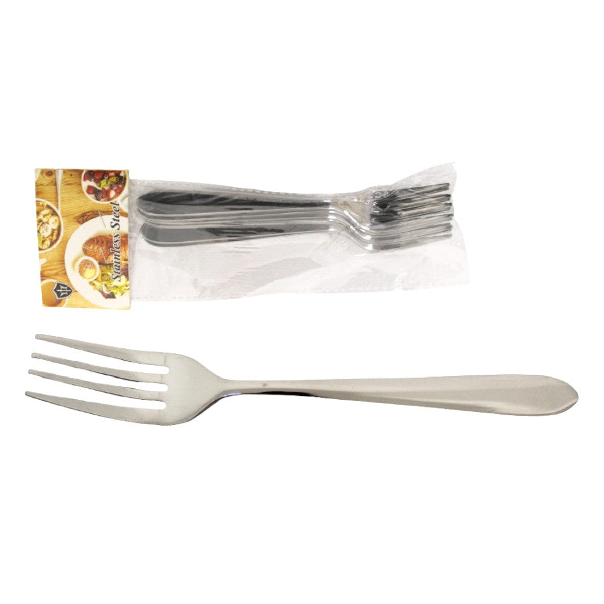 Couverts à gâteau en acier inoxydable lisse 15,5 x 2,3 cm, lot de 6 pièces