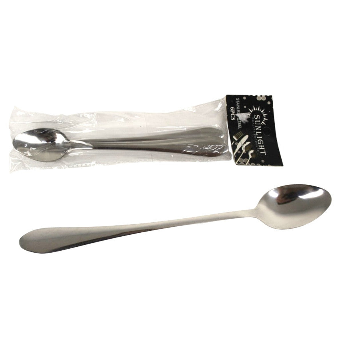Cuillères en acier LONG, lot de 6 pièces, 19,5 cm
