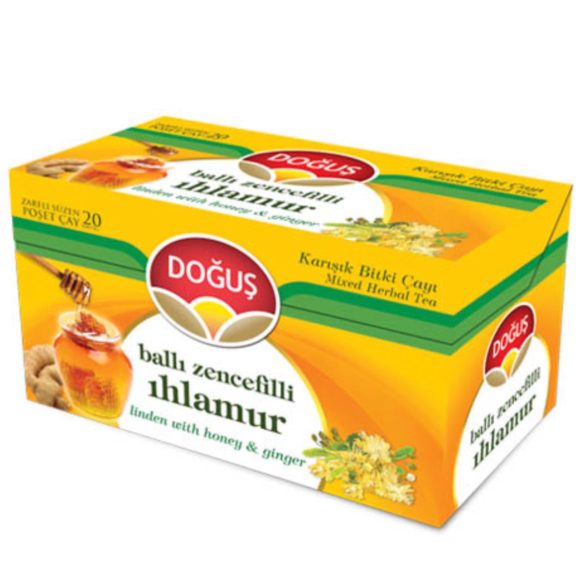 Dogus sachets Thé miel gingembre tilleul 20x