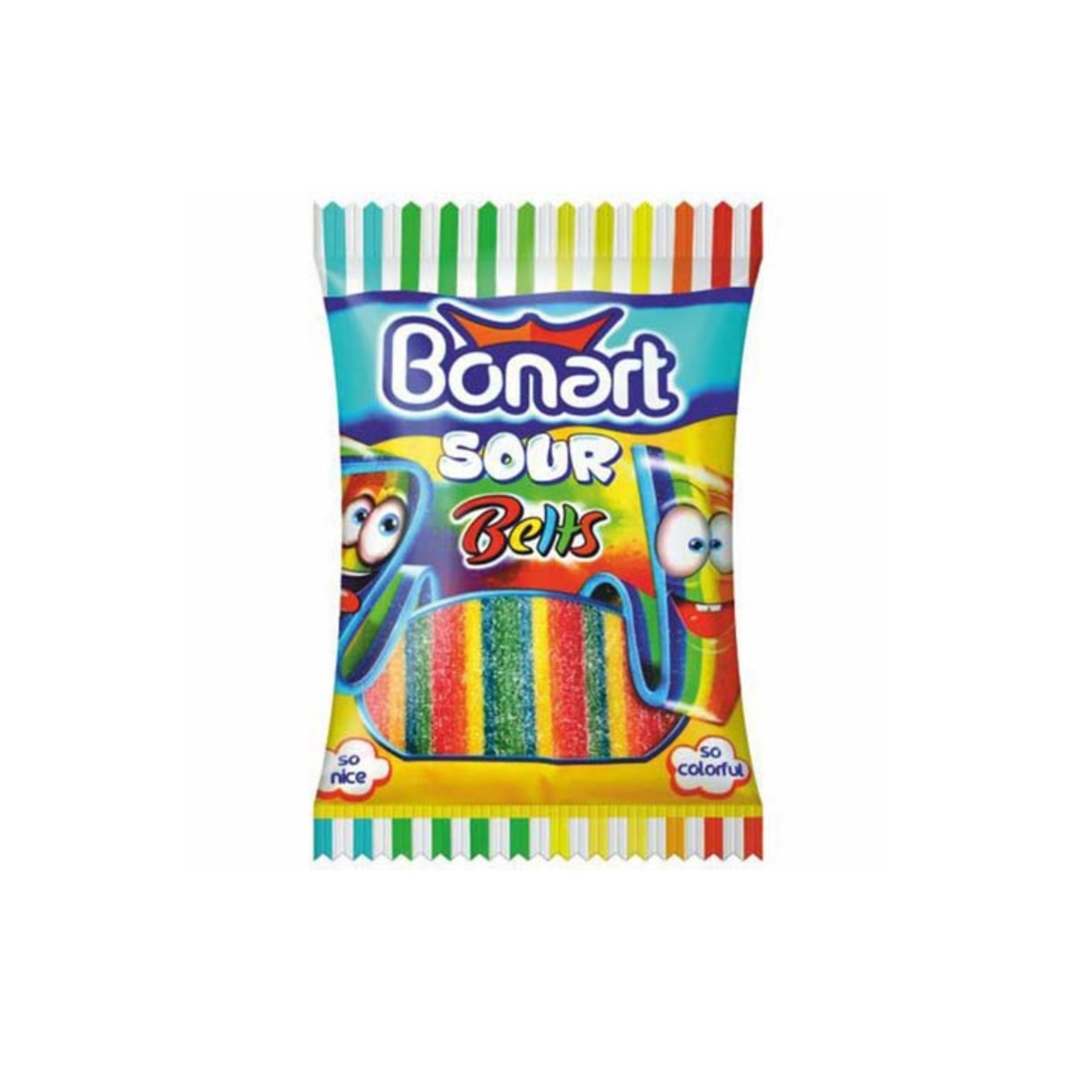 Gummy sour Belts 80g