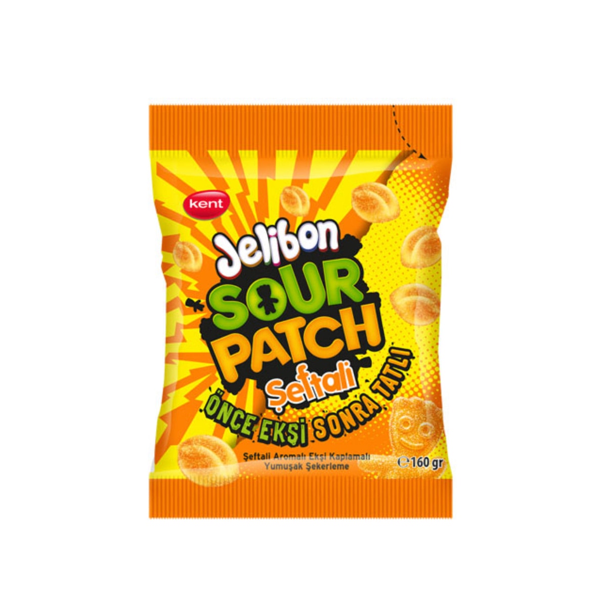 Gummy sour patch pêche 160g