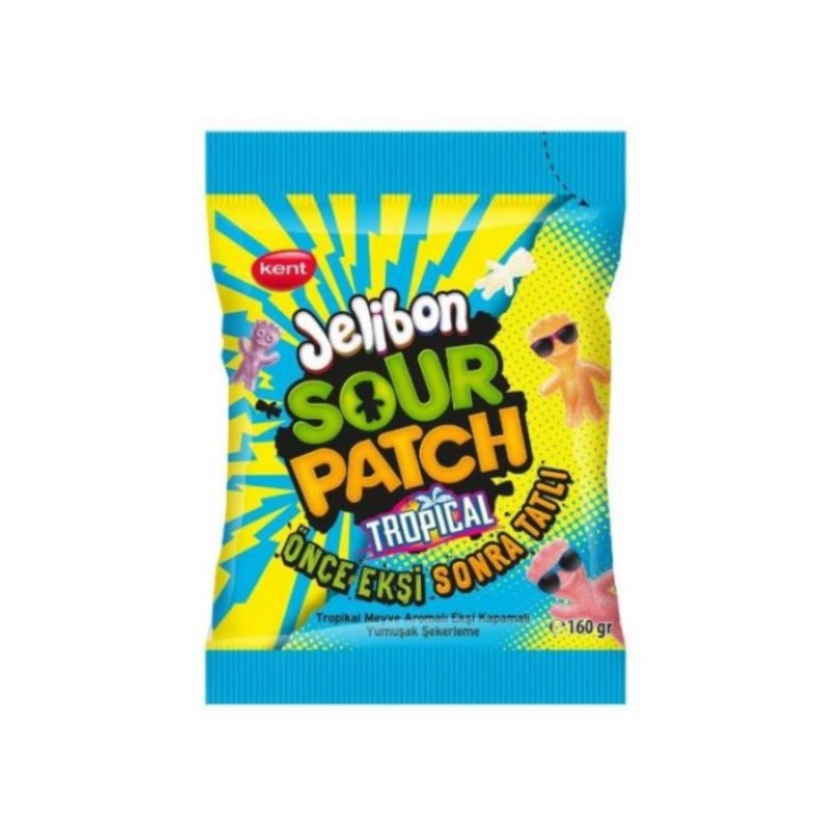 Gummy sour patch tropicale 160g