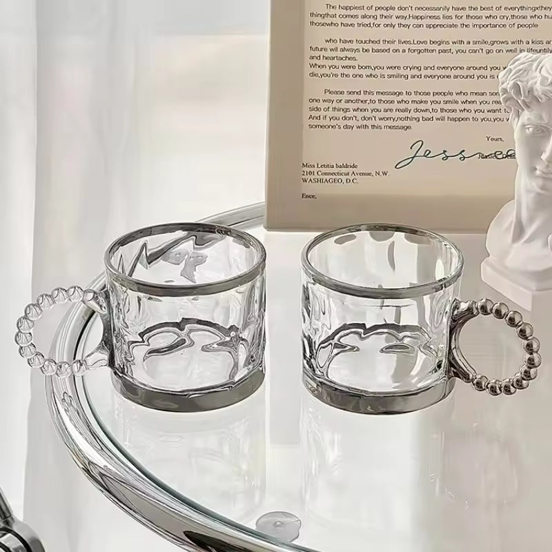 Tasse en perles d'argent, grandes taille 4X