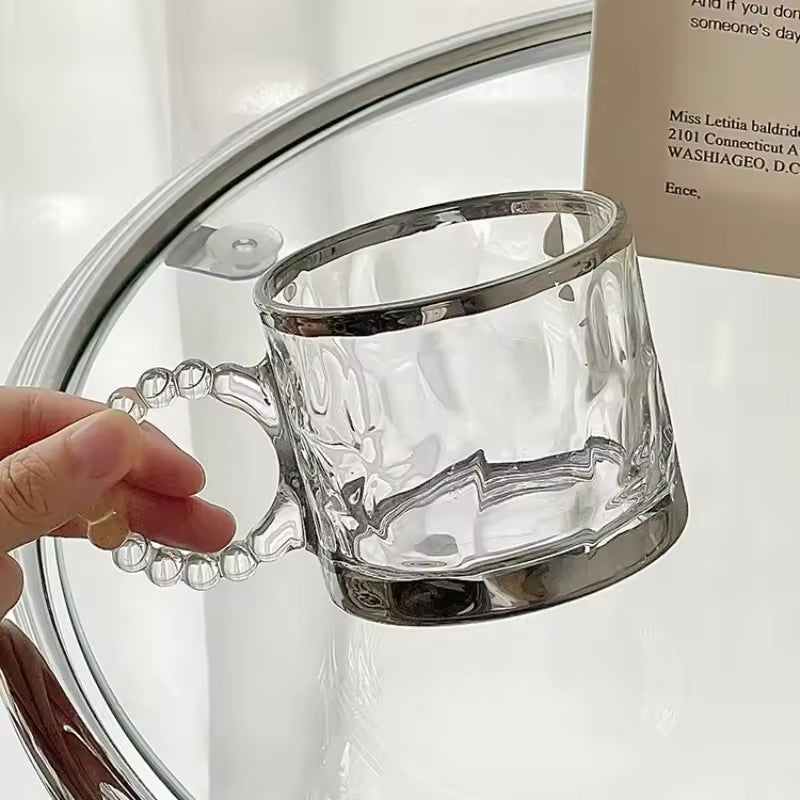 Tasse en perles d'argent, grandes taille 6X
