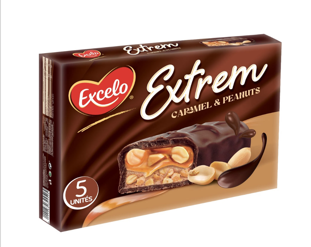EXCELO Caramel Extrême Cacahuètes (5 x 34 g = 170 g)