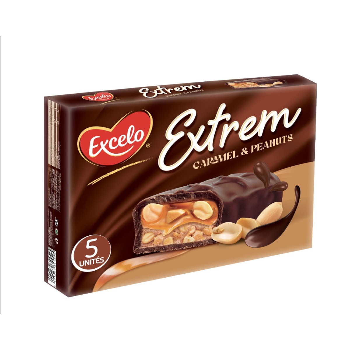 EXCELO Caramel Extrême Cacahuètes (5 x 34 g = 170 g)