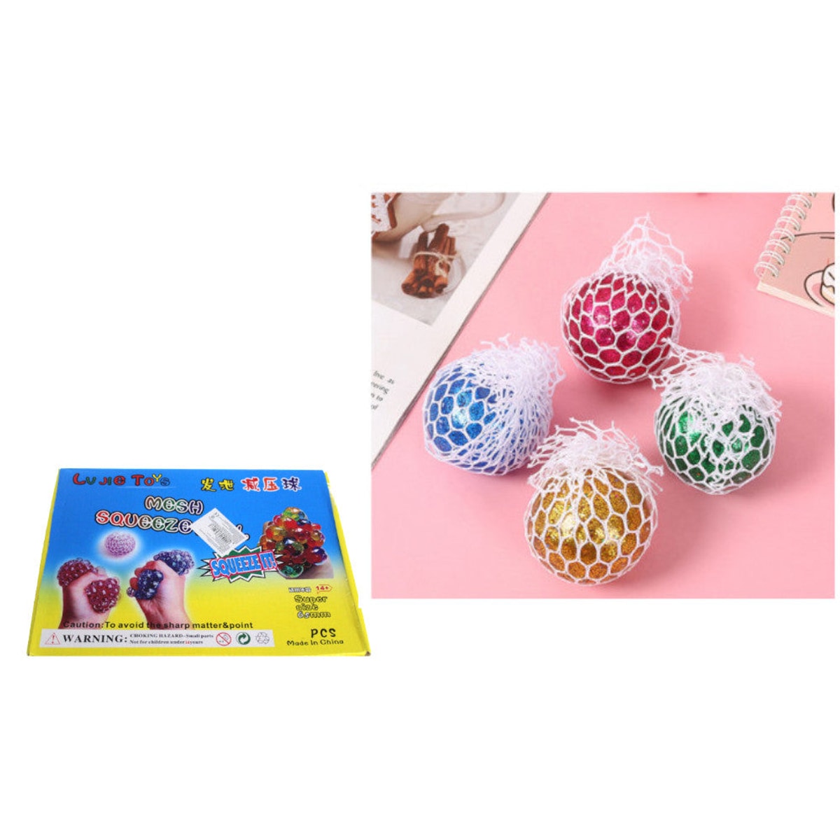 Jouet anti stress paillettes