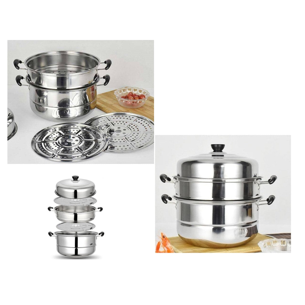 Marmite, cuisson à la vapeur, 5 pcs.