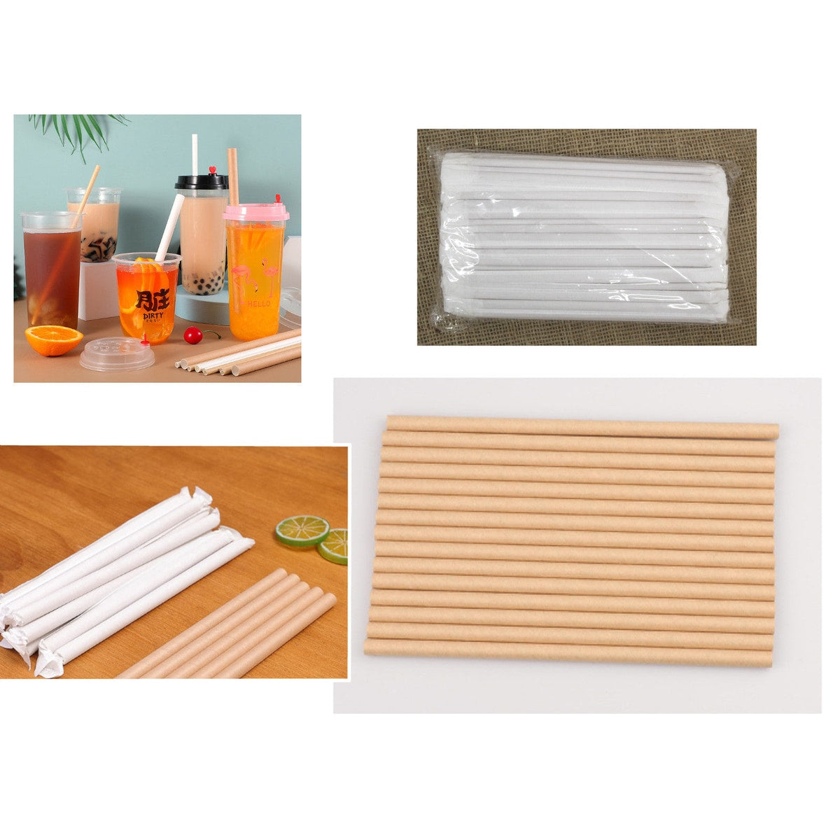 Pailles en papier ECO 100 pcs