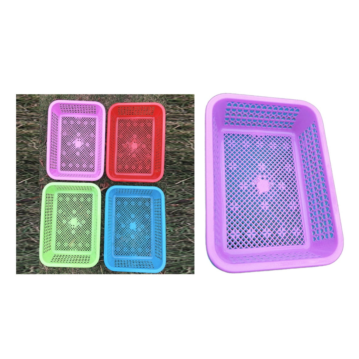 Panier en plastique ajouré MIX COULEUR
