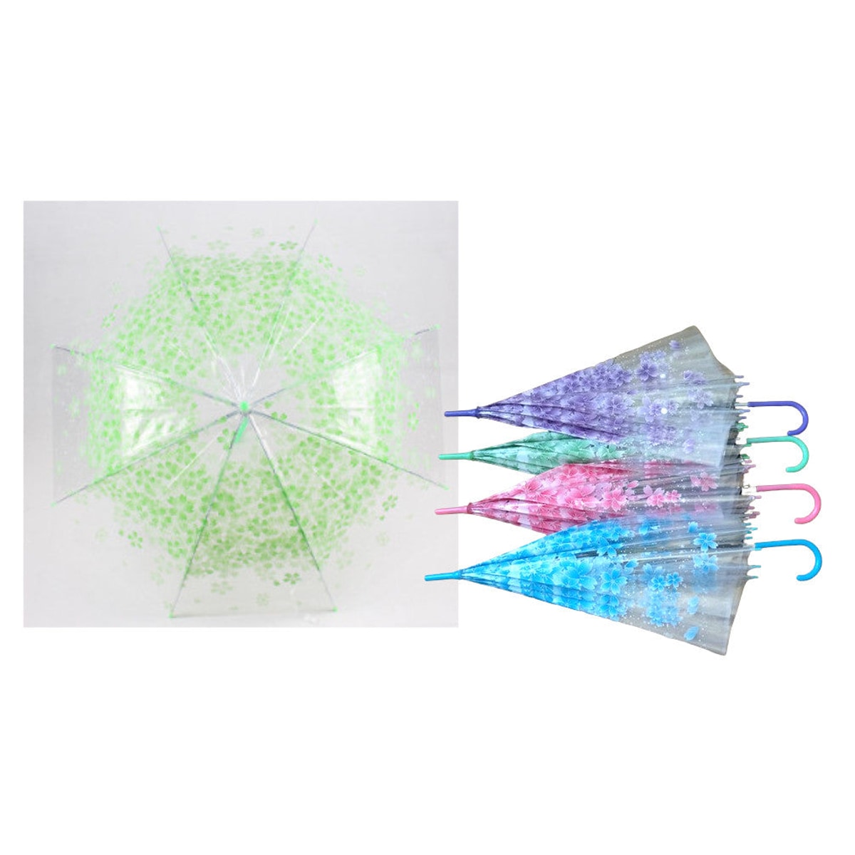 Parapluie transparent FLEURS