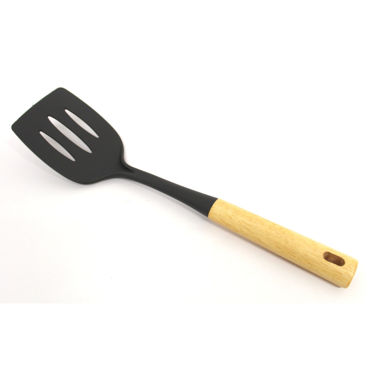 Spatule plastique ajouré avec manche en bois