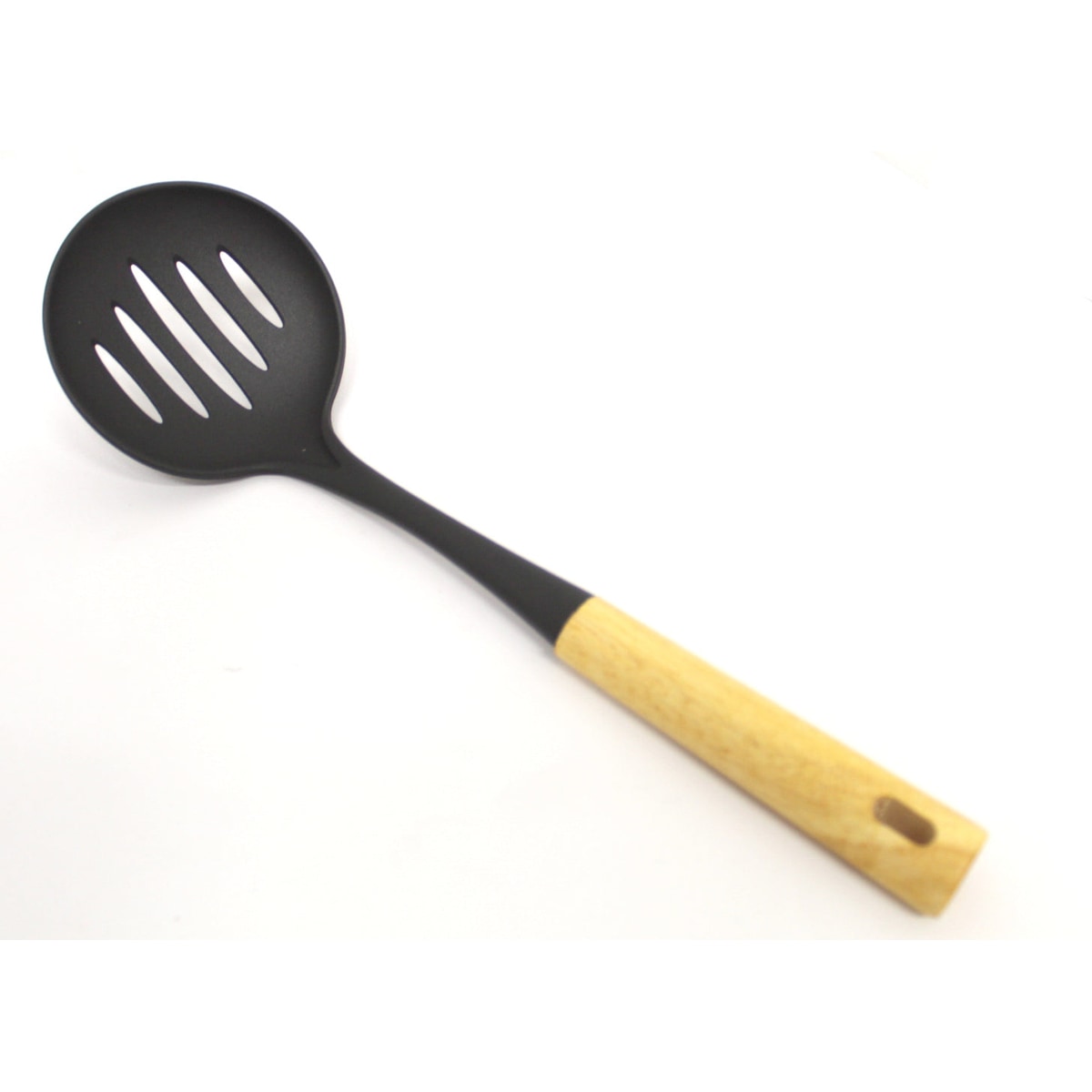 Spatule plastique ajouré avec manche en bois
