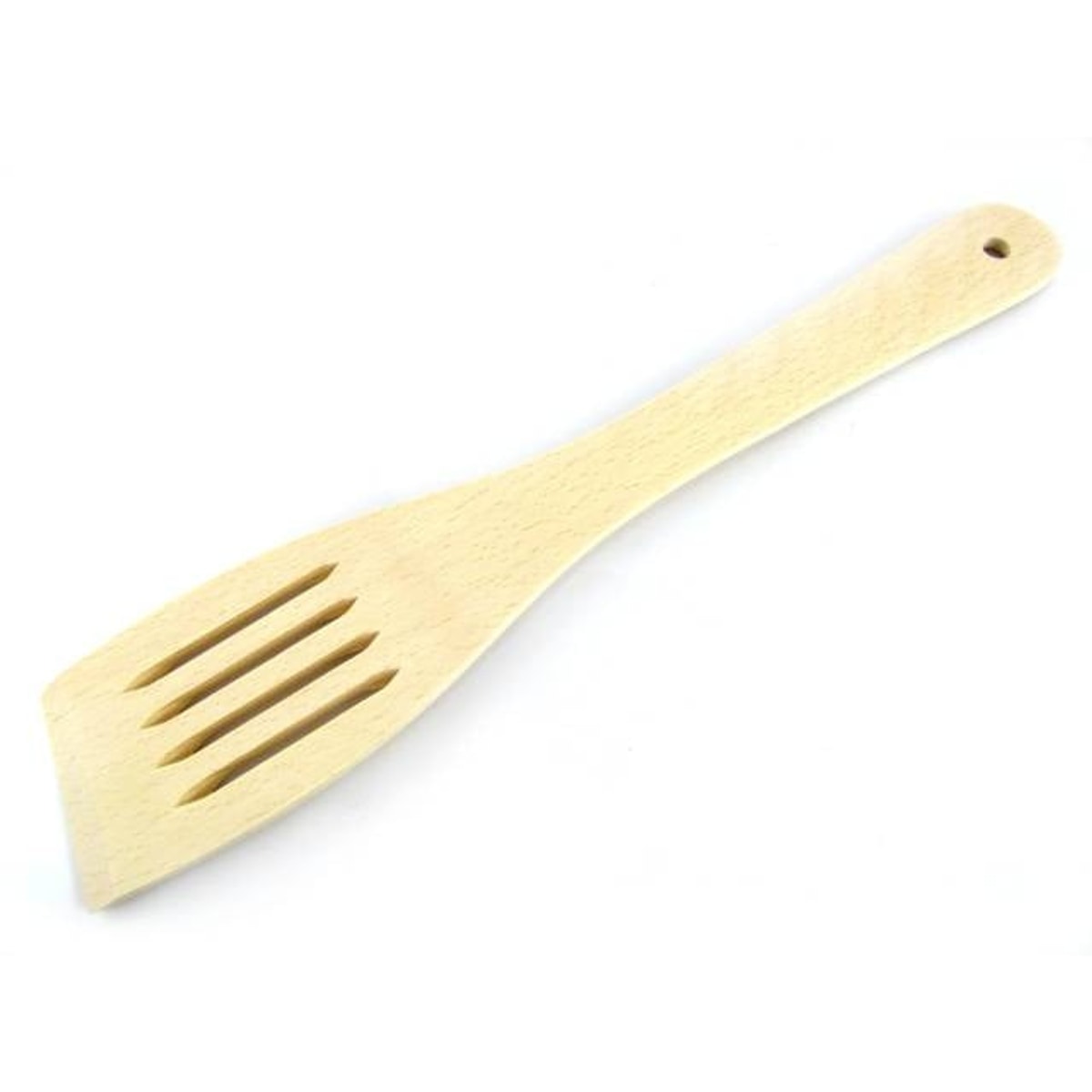 Spatule en bois avec trous.