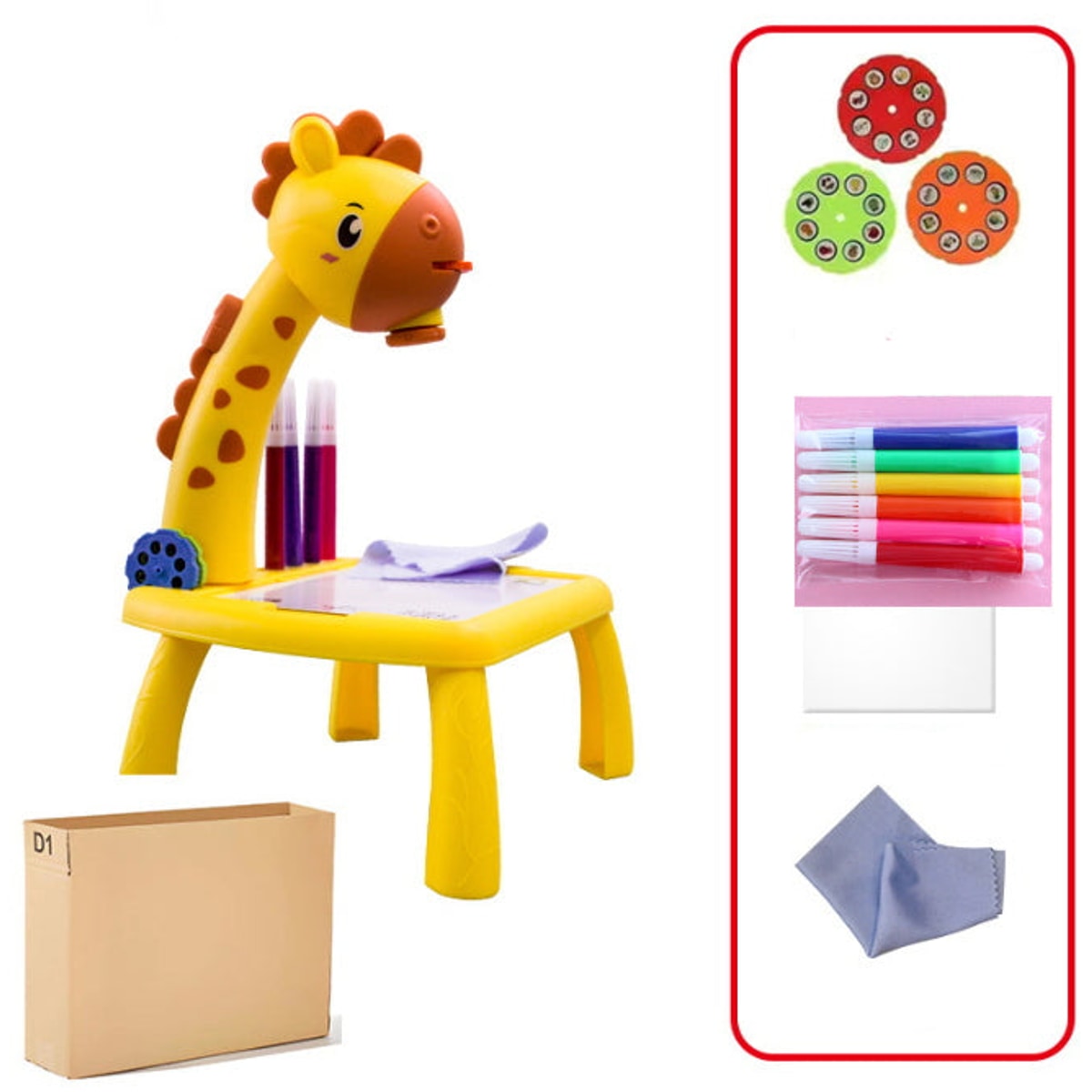 Table à colorier GIRAFE