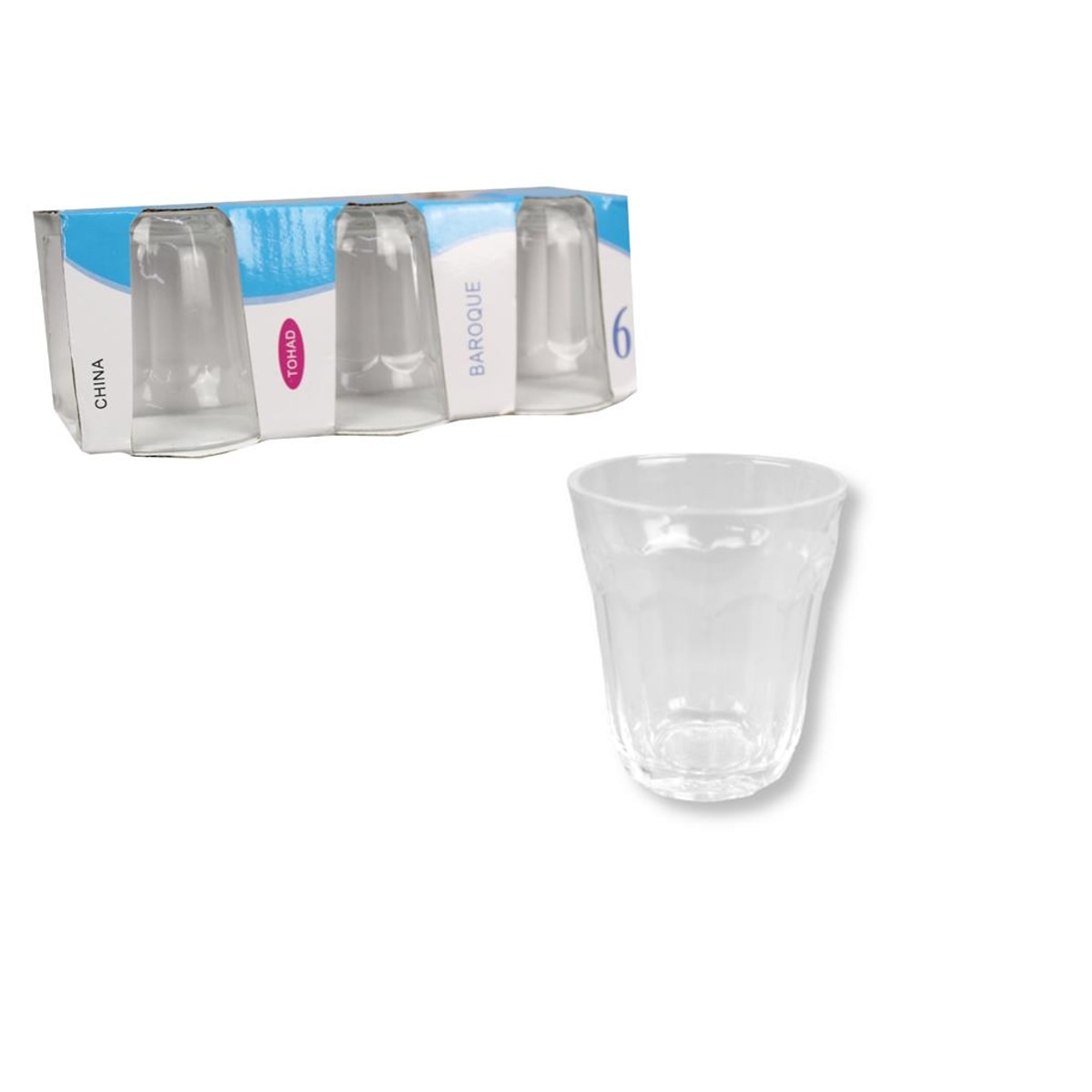 Verre, eau ou thé 150 ml lot de 6