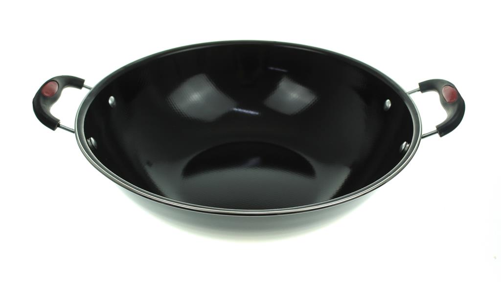 WOK NOIR avec poignées 37x30x9 cm