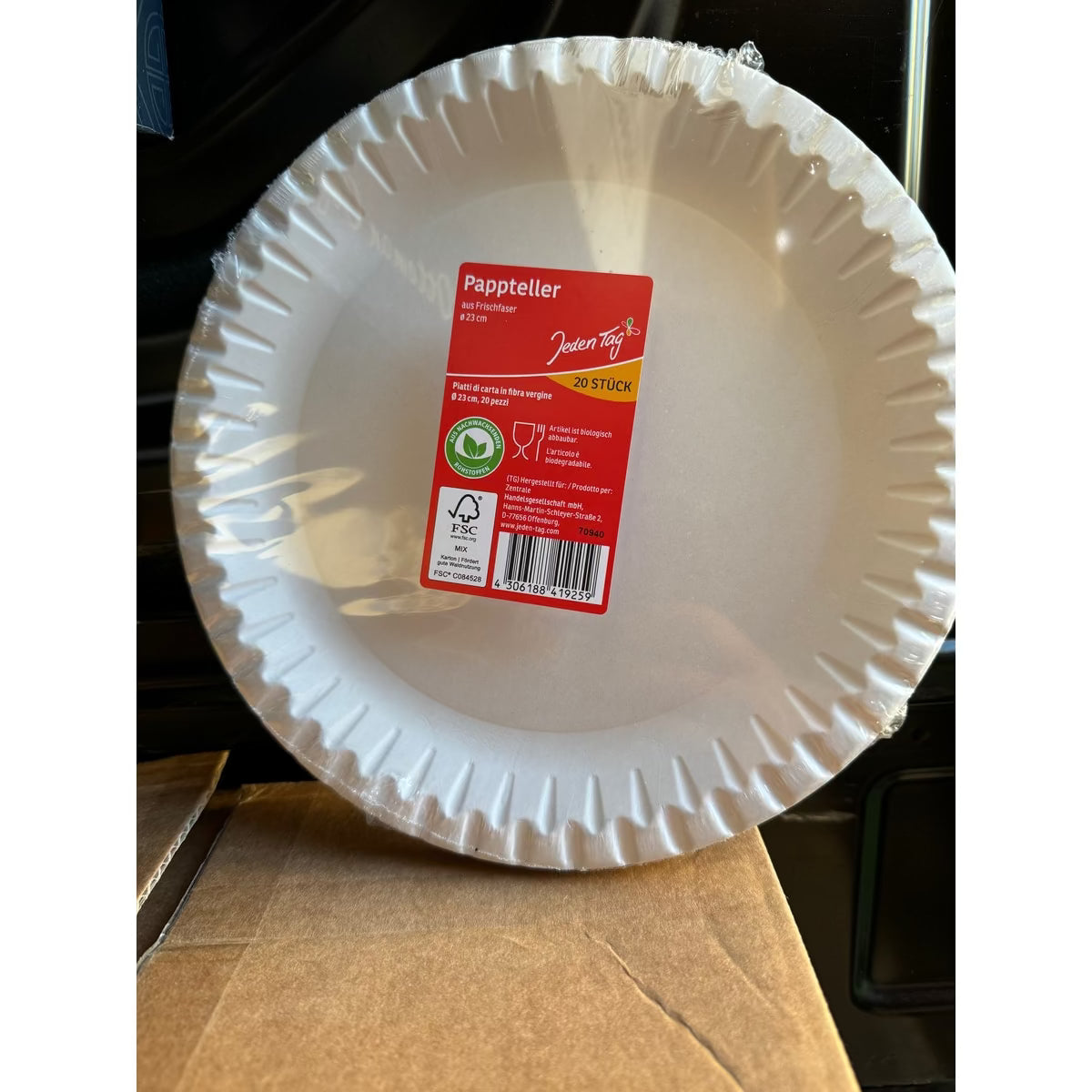 Assiette jetable 20X diametre 23cm