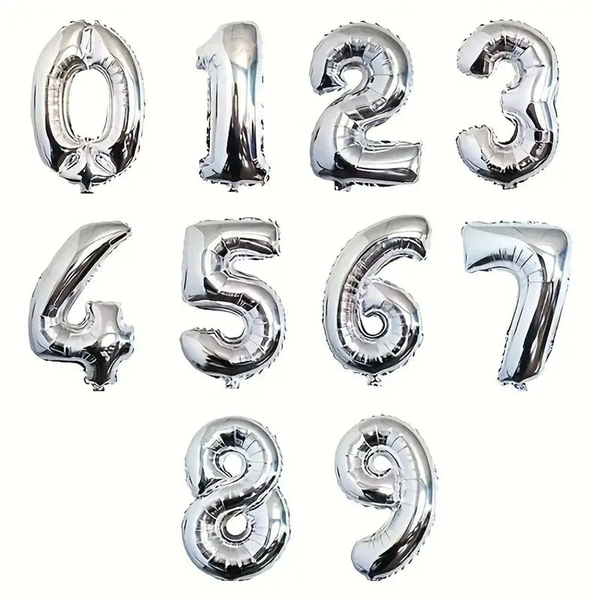 Ballon aluminium ARGENT NUMÉRO (40 cm)