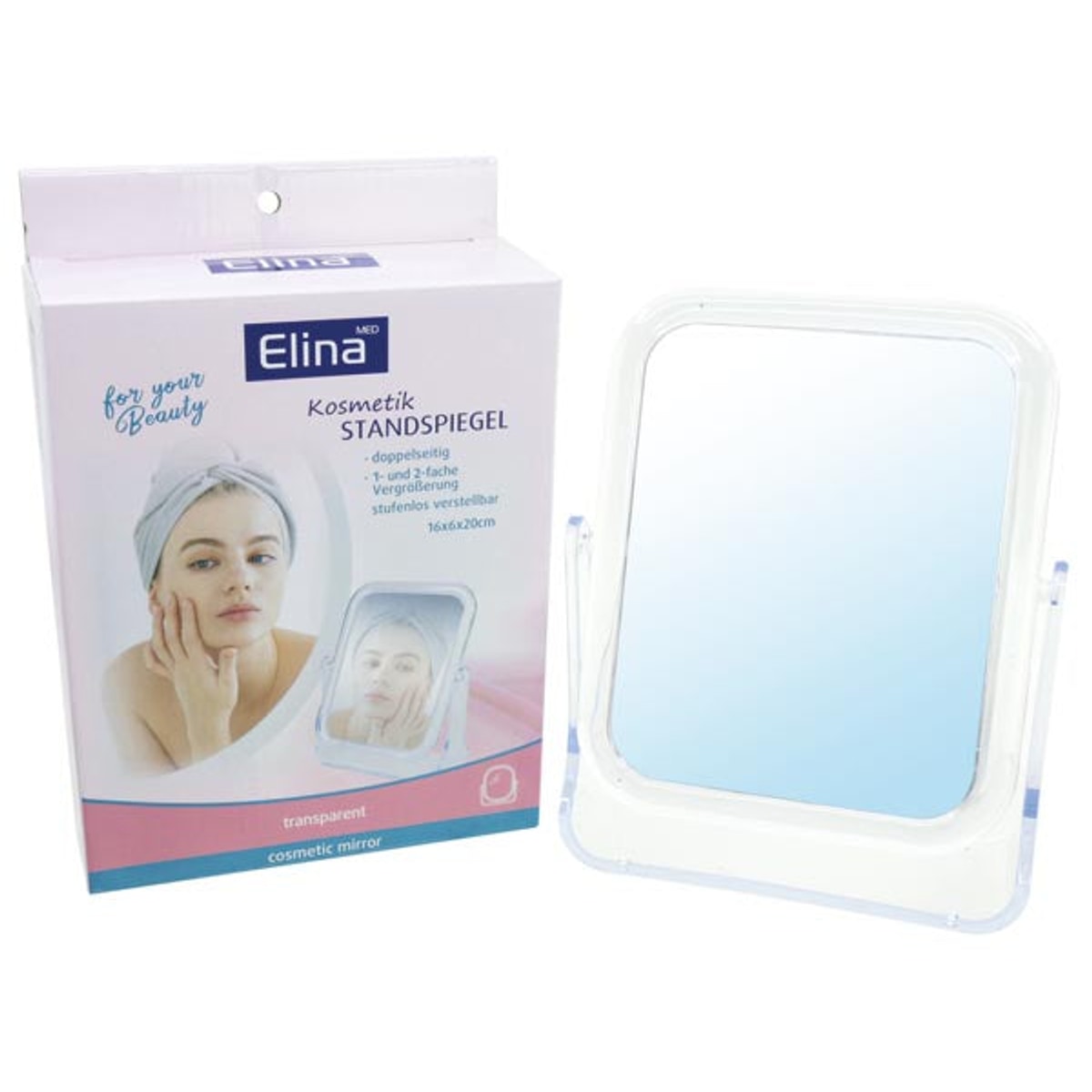 Support de miroir carré, 16,7 x 6 x 20,8 cm