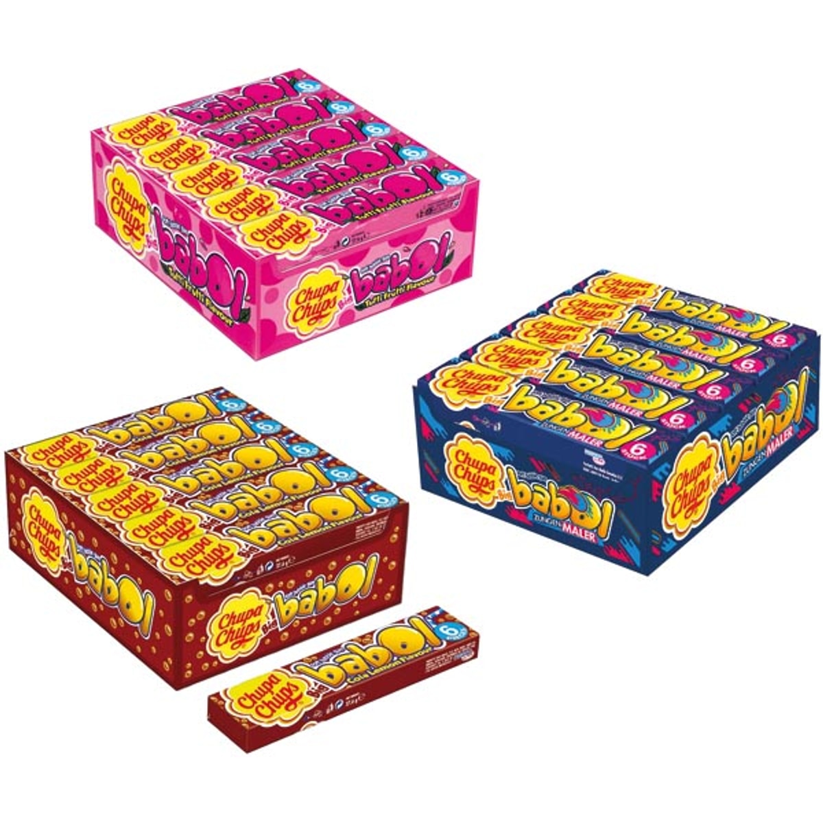Alimentation Chupa Chups Chewing-gum Big Babol assortis