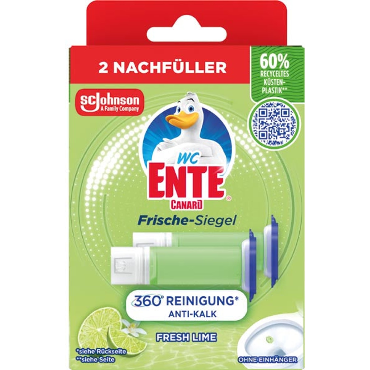 Nettoyant WC Duck Fresh Seal 2 x 36 ml NF Citron vert frais