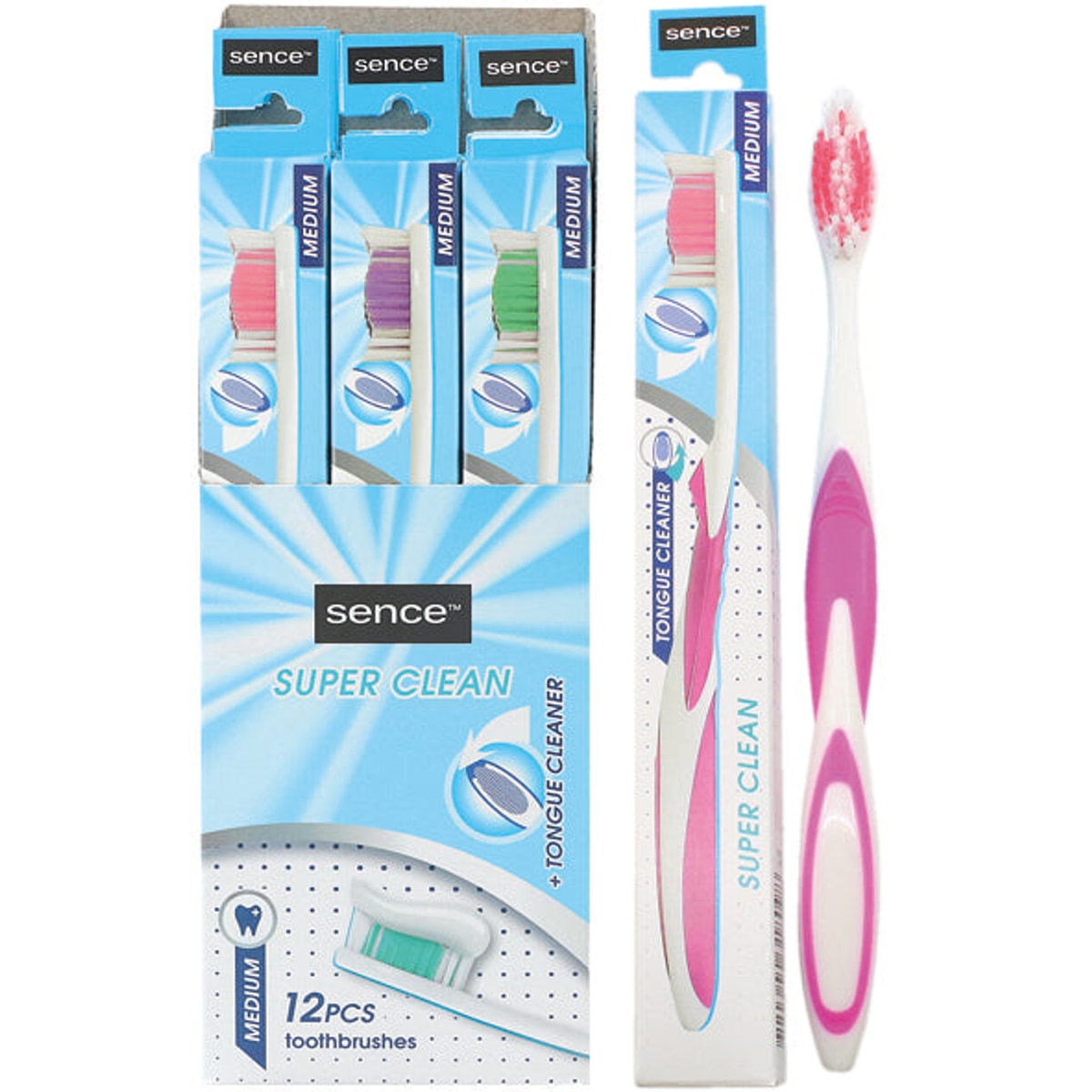 Brosse à dents Sense Fresh Super Clean Medium