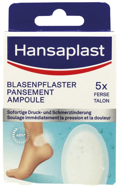 Pansements anti-ampoules Hansaplast pour talons, paquet de 5