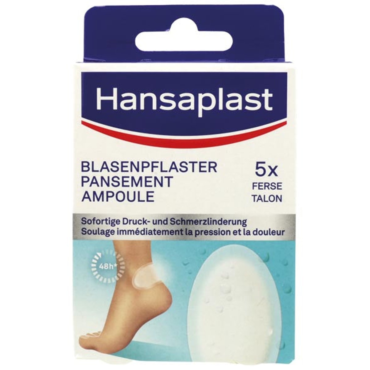 Pansements anti-ampoules Hansaplast pour talons, paquet de 5
