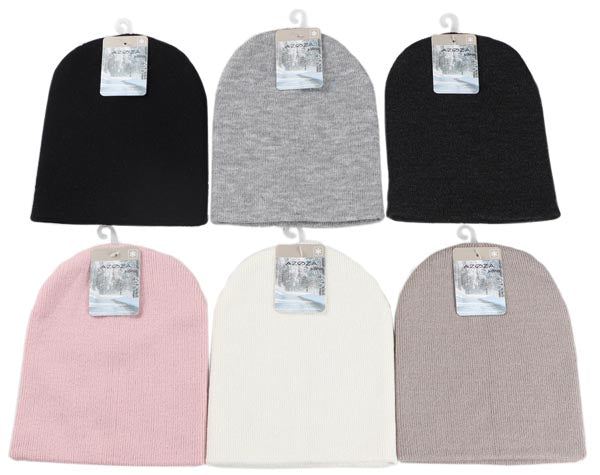 Bonnet d'hiver en maille pour femme, 40 g, 4 couleurs assorties