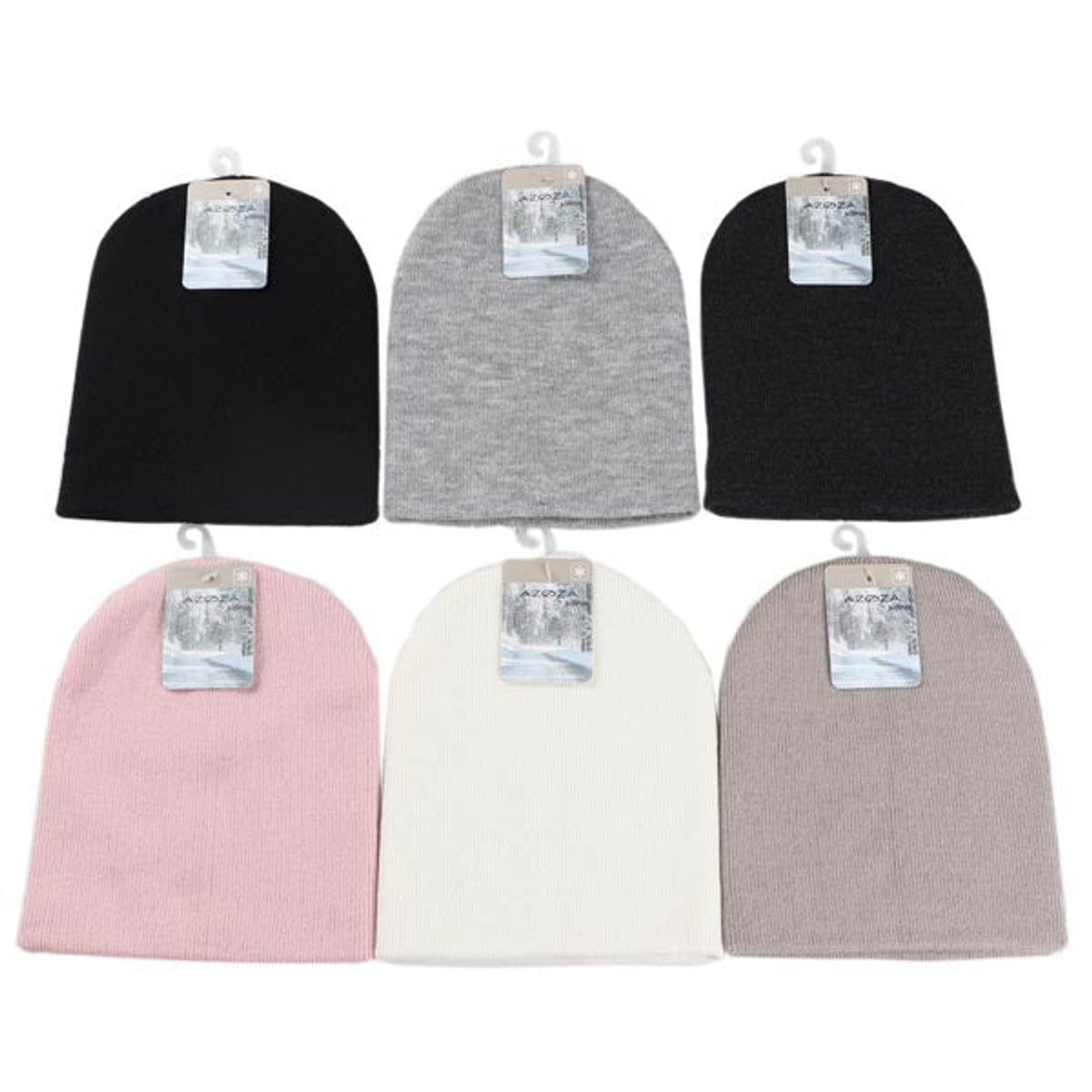 Bonnet d'hiver en maille pour femme, 40 g, 4 couleurs assorties