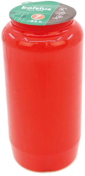 Lampe à huile funéraire n° 7 rouge sans couvercle, 14 x 6 cm