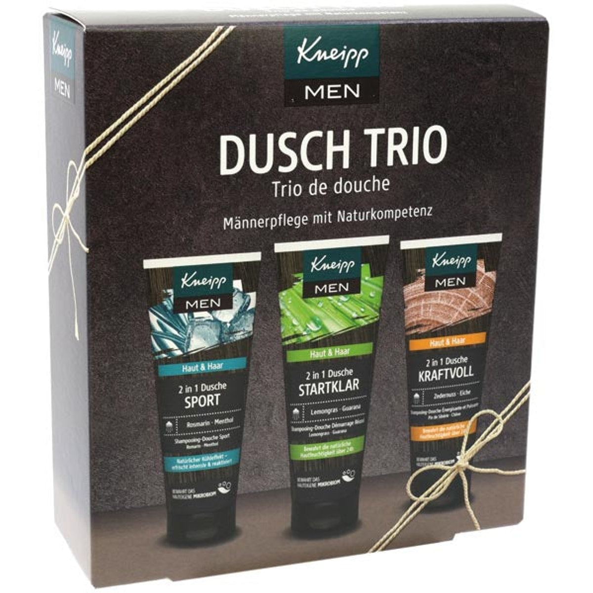 Trio de gel douche Kneipp GP Men (3 gels douche 2 en 1, 75 ml chacun)