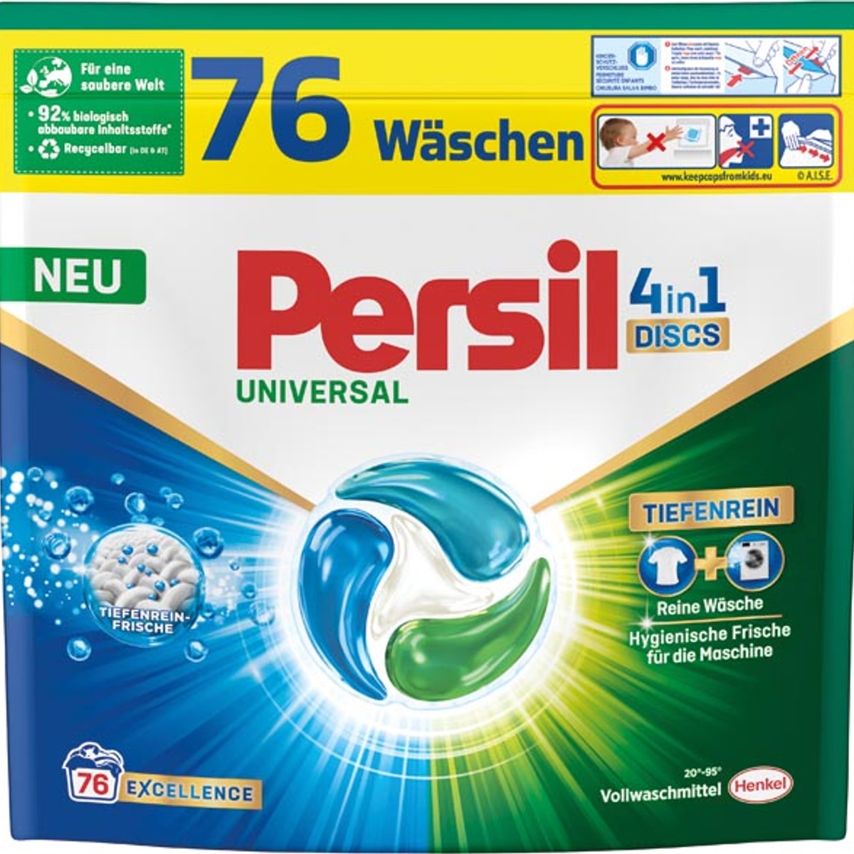 Persil Discs Universal 76WL, tablettes de lessive 4 en 1